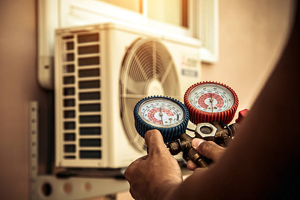 Professional Air Conditioning Service technician working in Dixon, CA